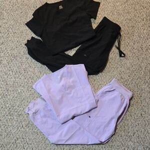 Amazon Women's Black and Lavender Jogger Set